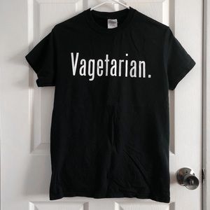 Gildan Black Feminist T-Shirt - Vagetarian, Small